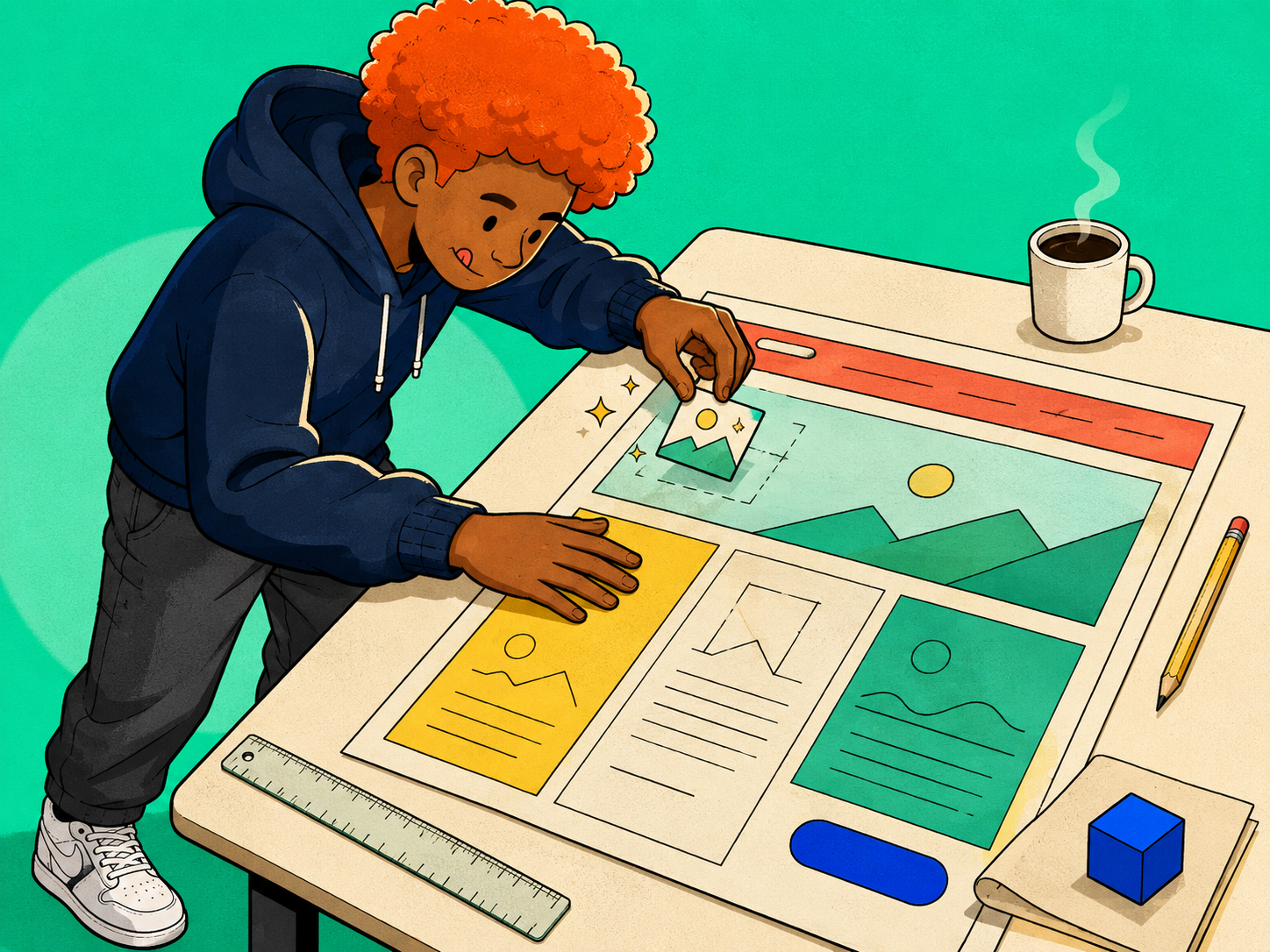 Students collaborating in a modern learning lab